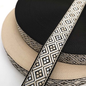 Tali Anjing Jacquard Webbing Kustom dari Poliester Nilon, Pita Webbing Desainer dengan Berbagai Warna, Tali Khusus untuk Aksesoris Tas - Product Image 2