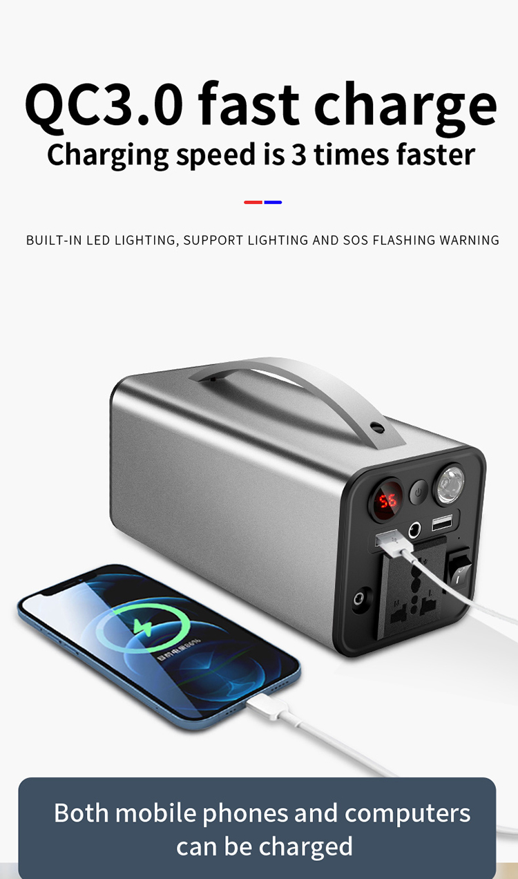 180W Portable Mini Power Bank Station Emergency Battery Charging Bank Power Station - Power Station - 5