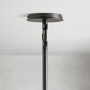 Luminaire suspendu d'extérieur palladien en acier et verre de conception américaine pour le salon - Product Image 4