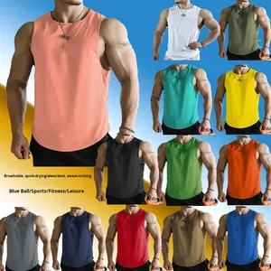 Débardeur sans manches à séchage rapide pour hommes Fitness Sports décontracté haut d'entraînement basket-ball et course été à la mode gilet POD livraison directe - Product Image 2
