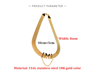 Colgante de 8mm de ancho con <span class=keywords><strong>letra</strong></span> Punk para mujer, <span class=keywords><strong>M</strong></span>, mamá - Product Image 4