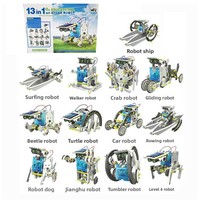 Nuevo Juguete de Ensamblaje DIY, 13 en 1, Coche de Juguete de Plástico con Energía Solar, Robot Inteligente para Bebés de 0 a 3 Meses, Empaquetado en Caja de Color