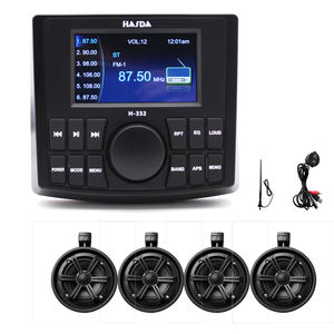 Waterproof Maverick X3 Motorcycle Stereo Mp5 Video Player BT H-332+4x6108 6.5'' 1000w 2prs PMPO <b>Tower</b> <b>Speakers</b> Black - Product Image 3