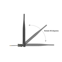 Antenne externe verticale à gain élevé pour routeur 4G/LTE 700-2700MHz WIFI 2.4Ghz 5.8Ghz, type « Rubber Duck », avec câble de 100mm et connecteur micro 1.13