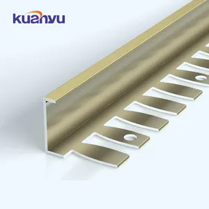 Pabrik langsung Stainless Steel ubin logam memangkas furnitur dinding lemari pakaian Strip emas logam dekorasi cermin tepi Strip