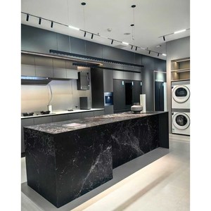 Sistema di Mobili da <span class=keywords><strong>Cucina</strong></span> Moderni in Legno Elabor con Piano di Lavoro in Granito e Rubinetto per Progetti di Cucine Modulari - Product Image 1