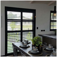 Volet de fenêtre en aluminium à triple vitrage motorisé électrique externe sans perçage, sécurité, hôtel, solaire avec store