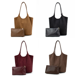 <span class=keywords><strong>Sac</strong></span> à Main Hobo <span class=keywords><strong>Seau</strong></span> <span class=keywords><strong>Marron</strong></span> Luxe Grande Taille Personnalisé en Cuir et Daim, <span class=keywords><strong>Sac</strong></span> Fourre-Tout à Une Épaule pour Femme - Product Image 2