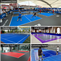 Tapis de sol pour pickleball OBANA en plastique acrylique PVC de 3,2 mm, certifié ITF, imperméable, écologique, antidérapant, absorption des chocs, intérieur