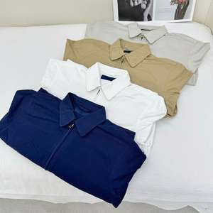 แจ็คเก็ตซิปสไตล์ลำลอง แบรนด์ <span class=keywords><strong>Ralph</strong></span> <span class=keywords><strong>Lauren</strong></span> สีน้ำตาลวินเทจ ปักโลโก้ คอตั้ง ดีไซน์ธุรกิจ แฟชั่นใหม่ - Product Image 1