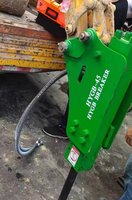 Martillo Rompedor Hidráulico Triangular para Excavadora, Tipo Lateral, para Mini Excavadora U17-5/JCB 16C-1, para Demolición a Nivel del Suelo