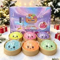 Kerstdumplings doosje Herten Grinch Knuffel, 6 Stijlen Feestelijke TPR Langzaam Terugverende Stress Verlichtende Fidget Toy Balie Display Doos