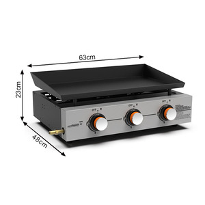 Nueva parrilla de gas portátil de acero inoxidable sin humo con plancha esmaltada para exteriores, estufa de gas propano transfronteriza - Product Image 6