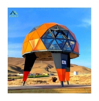 Tiny Houses UFO Design Moderne Kit de Camping Extérieur Maison Confortable et Chaleureuse Tiny Home Loft Villa Star Capsule