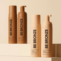 Emballage de soins de la peau de bain de corps de couleur café brun personnalisé bouteilles d'huile de bronzage en plastique 100ml 150ml 200ml bouteille en mousse