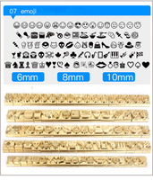 Alphabet pain savon boîtes en bois timbres en métal gaufrage numéro Alphabet lettre timbres personnalisé en fer tampon en métal