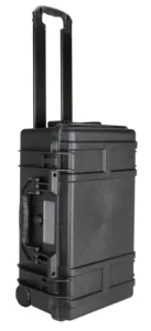 Capa rígida com caixa de ferramentas de espuma com alça telescópica IP67 Caixa de transporte de plástico à prova d'água