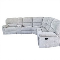 Canapé d'angle électrique moderne inclinable et chauffant, ensemble de canapés intelligents en forme de L, canapé multifonctionnel en tissu pour home cinéma, mobilier de salon