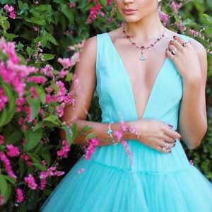 Kadın tül balo kıyafetleri katmanlı resmi abiye kayış balo - Product Image 6