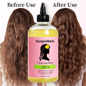 Rince-cheveux nettoyant au gingembre doux 12 oz, nettoyant capillaire nourrissant, fabrication OEM ODM, vente en gros, soins des cheveux bouclés - Product Image 1