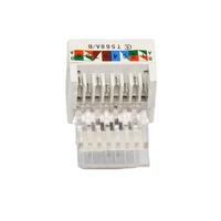 Conector Keystone Hembra Modular para Red Ethernet Cat5e Cat6, Acoplador RJ45 UTP, Carcasa de ABS, Cableado T568A/B, Cable de 24-26 AWG
