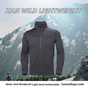 Camouflage Canvas Washed Formal Waterproof Windproof Lightweight Breathable Outdoor Hiking Autumn <b>Jacket</b> OEM Service Front Logo - Product Image 2