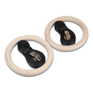 Anillos colgantes para gimnasio <span class=keywords><strong>en</strong></span> casa, 28mm, 30mm, correas ajustables de 1000-1500LB, anillo de gimnasia de madera para gimnasio - Product Image 2
