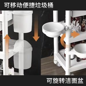 Carrito de Plástico de 3 Niveles Directo de Fábrica, Multiusos para el Hogar, Salón de Belleza, Spa, Dormitorio, Sala de Estar - Product Image 6