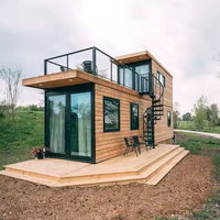 Mini-maisons préfabriquées pliables portables à 2 étages de 20, 30 et 40 pieds, maisons conteneurs à 2 ou 3 chambres en acier pour l'extérieur, assemblage rapide