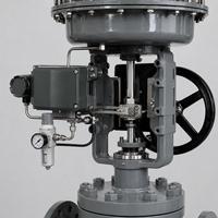 Vanne à diaphragme pneumatique avec commande manuelle et positionneur pour la régulation de débit industrielle OEM