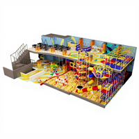Parc d'aventure commercial OEM, parcours Ninja Warrior, aire de jeux intérieure pour enfants avec mur d'escalade, piscine à balles, tunnel