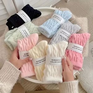 Coral Fleece Mid Calf Socks Thick Warm Women Thermo <b>Sleep</b> Wear Autumn Winter - Product Image 3
