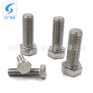 สกรูหัวหกเหลี่ยมสแตนเลส 304 ของ Shanghai Guang Hardware ขนาด M14 M16 M18 ระดับ 10.9 12.9 ชุบผิวแบบพาสซิเวท อะไหล่มาตรฐาน - Product Image 3