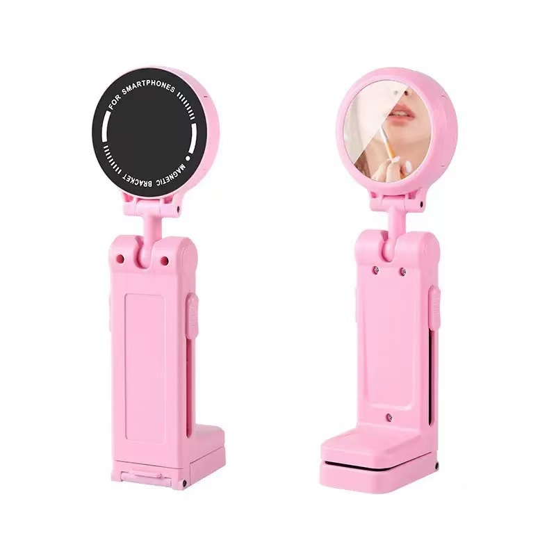 Pink - Magnetic Mirror with Clip-on Arm