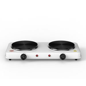 เตาไฟฟ้าแบบสองหัวเตา 2000W หัวเตาคู่แบบแบน สำหรับชงชา กาแฟ สีขาว ปรับความเร็วได้ 5 ระดับ - Product Image 5