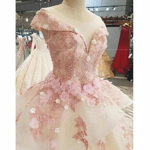 S0396N <span class=keywords><strong>Falda</strong></span> hinchada estilo bosque floral y decoración de encaje para el vestido de fiesta de boda de la reunión anual de la <span class=keywords><strong>novia</strong></span> - Product Image 3