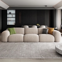 Juego de Sofás de Terciopelo de Lujo Minimalista Italiano Zayshine, Sofá Modular de 3 Plazas para Sala de Estar, Villa, Apartamento, Hotel, Lavable, de Diseño
