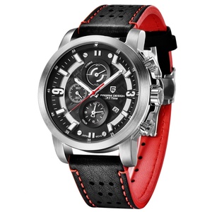 Montre-bracelet à quartz PAGANI DESIGN 2771, style décontracté et sportif, de haute qualité, boîtier en métal, bracelet en cuir, mouvement japonais, montre de golf pour homme - Product Image 1