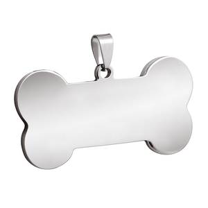 Targhetta in Acciaio 21x40mm per Identificazione di Animali Domestici e Bestiame - Product Image 1