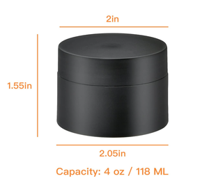 Salon de coiffure noir PET Pot cosmétique en plastique cheveux cire hydratant en plastique PET pot cosmétique pot de crème à raser - Product Image 1