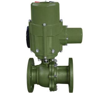 Vanne à bille électrique multi-tours de type Z Vanne de commande électrique Vanne à bille à bride électrique en acier inoxydable à deux voies - Product Image 5