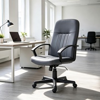 Chaise de bureau ergonomique en cuir PU noir promotionnelle, style moderne et luxueux, Sillas De Oficina De Lujo Silla Ergonomica Oficina