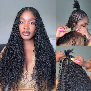 <span class=keywords><strong>Capelli</strong></span> Umani Ricci Birmani con Nodi Miracolosi per Intrecciare <span class=keywords><strong>Trecce</strong></span> Boho, Estensioni 100% <span class=keywords><strong>Capelli</strong></span> Umani - Product Image 3