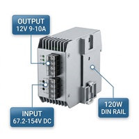 Alimentation industrielle et pour éclairage LED compatible DIN Rail DC-UPS 24V 20A 120W CE/RoHS pour MEAN WELL DDR-120-24