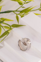 Bague Cœur Torsadée Minimaliste en Acier Inoxydable Plaqué Or 18 carats Unisexe, Bijou Tendance Vintage à Surface Lisse, Style Statement