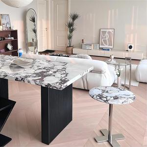 Mesa de Comedor Moderna de Lujo en Piedra Calacatta <span class=keywords><strong>Viola</strong></span> para 4-8 Personas, Mesa de Comedor de Piedra Sinterizada para Hogar y Comercio - Product Image 5