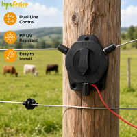 Clôture Électrique pour Bétail en PP Noir Résistant aux UV, Étanche, avec Interrupteur Marche/Arrêt, Sécurité Naturelle