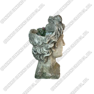 Jardín personalizado estilo Simple cemento <span class=keywords><strong>maceta</strong></span> flores planta al aire libre Linda diosa chica <span class=keywords><strong>cabeza</strong></span> cara <span class=keywords><strong>maceta</strong></span> - Product Image 4
