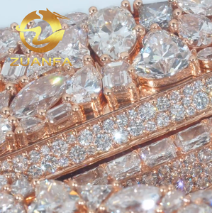 हिप हॉप गहने मोइससानाइट चेन पेलेंट मिश्रण आकार मोइससानाइट 925 चांदी के बाहर अक्षर पेलेंट पास डायमंड टेस्टर - Product Image 5