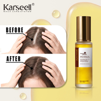 Huile essentielle de maca biologique naturelle de marque privée, produits de soin des cheveux noirs pour femmes, huile d'argan lissante